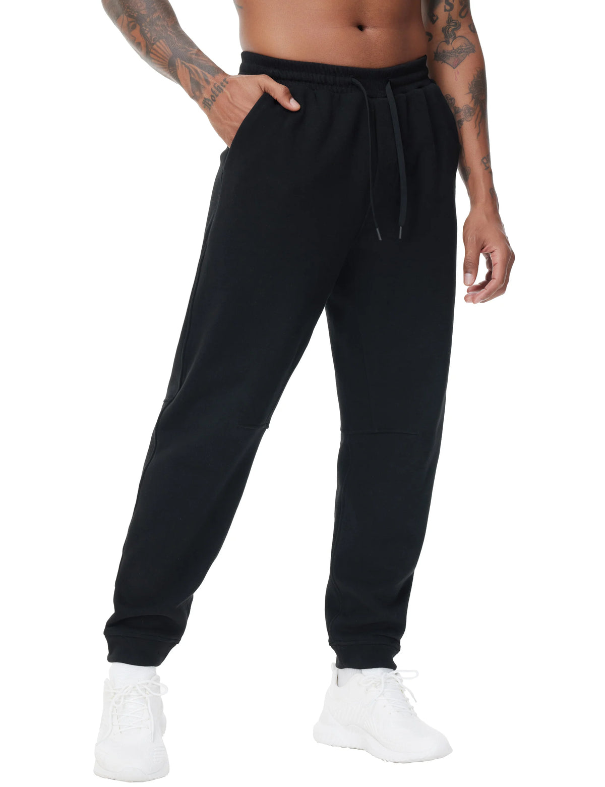 THE GYM PEOPLE Men's Fleece Tapered Jogger Sweatpants With Pockets