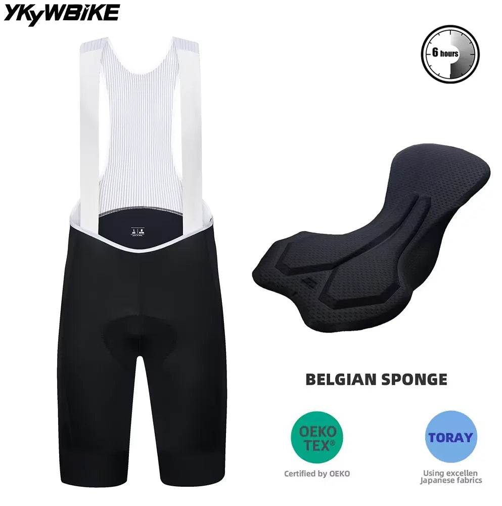 YKYWBIKE Men's Padded Cycling Bib Shorts For Road And MTB