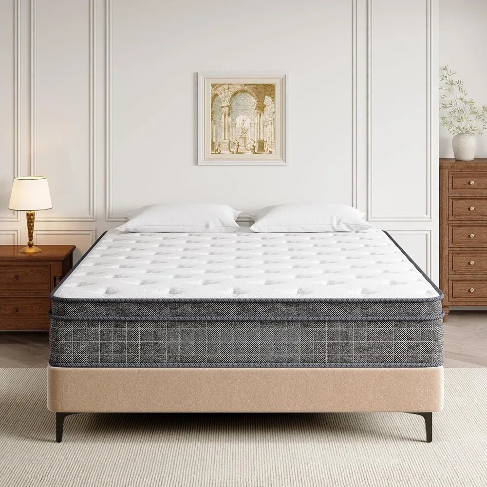 Gel Memory Foam Hybrid Mattress 12 Inch Bed In A Box With Pocket Springs