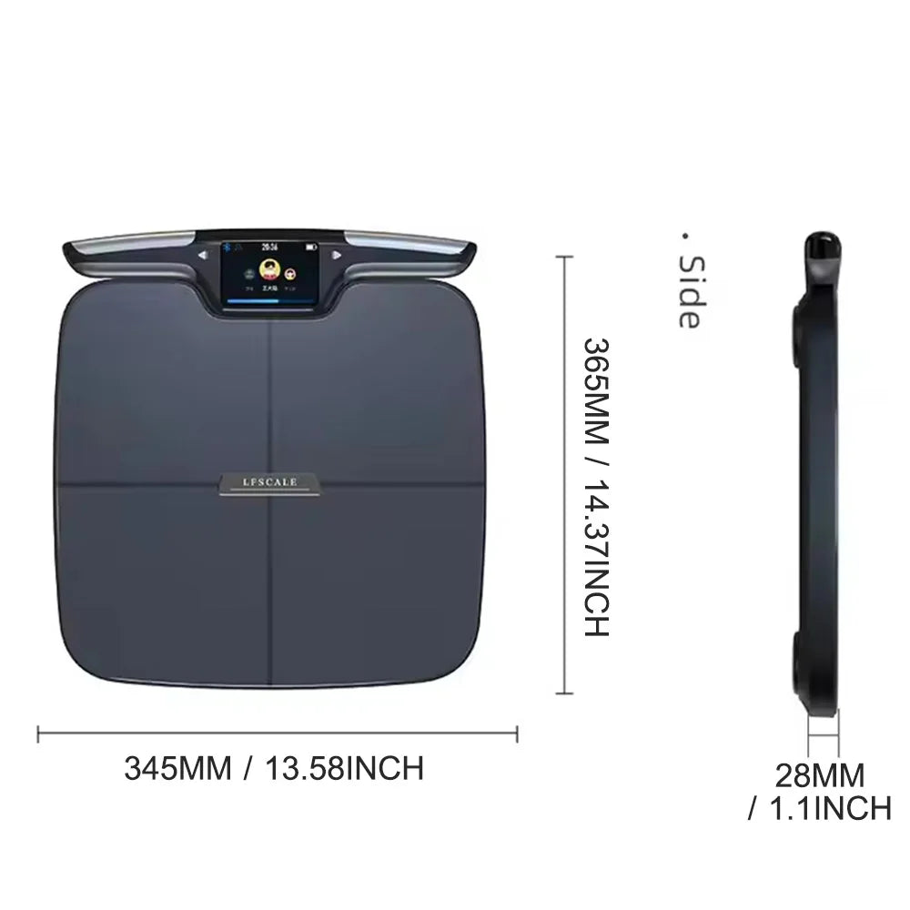 Digital Bathroom Scale With 8 Electrode Body Fat BMI Readouts