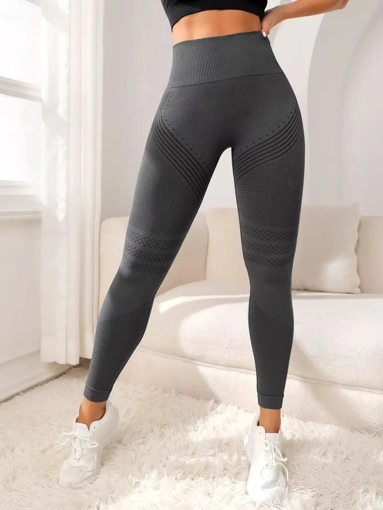 Cellulite 3D Leggings High Waisted Butt Lifting Tummy Control