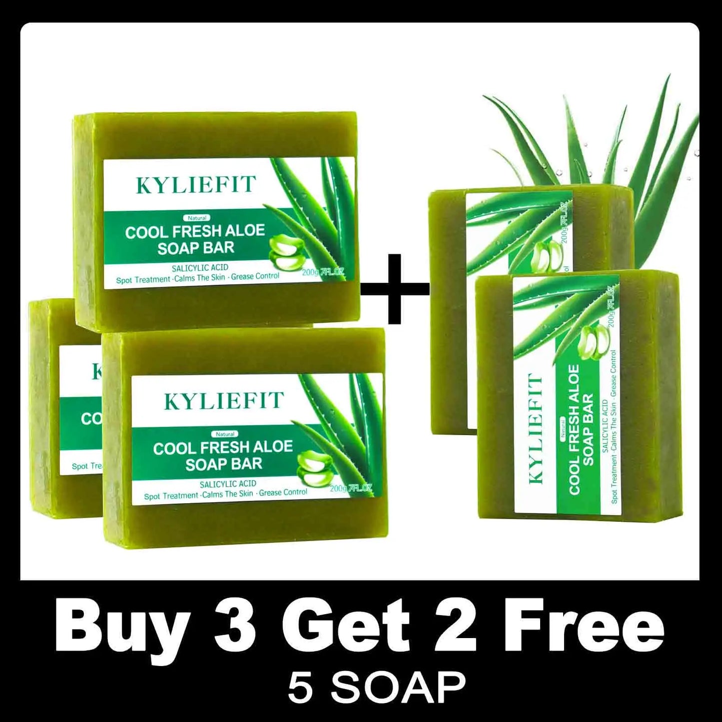 AILKE Aloe Brightening Soap Bar For Face And Body Daily Use