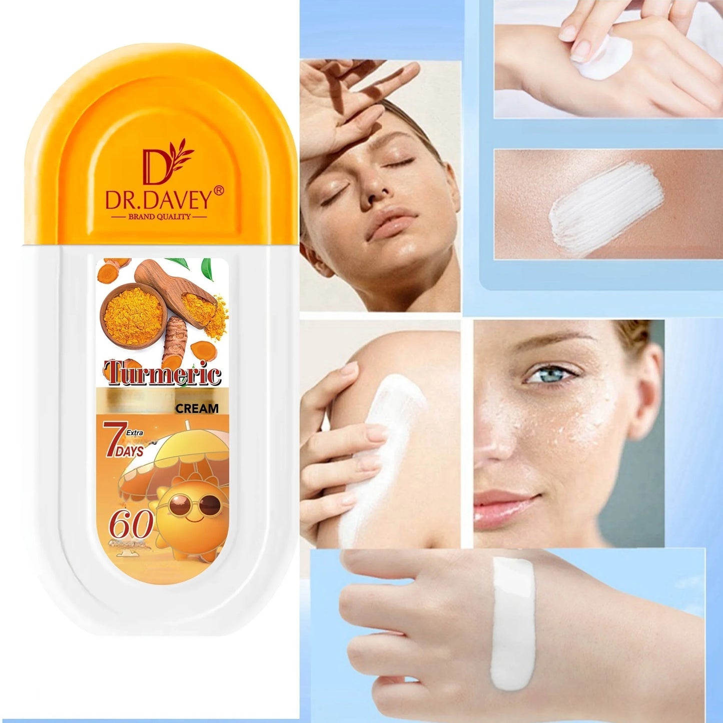 DR.DAVEY Turmeric Soap and Body Lotion Set for Hydrating Skin
