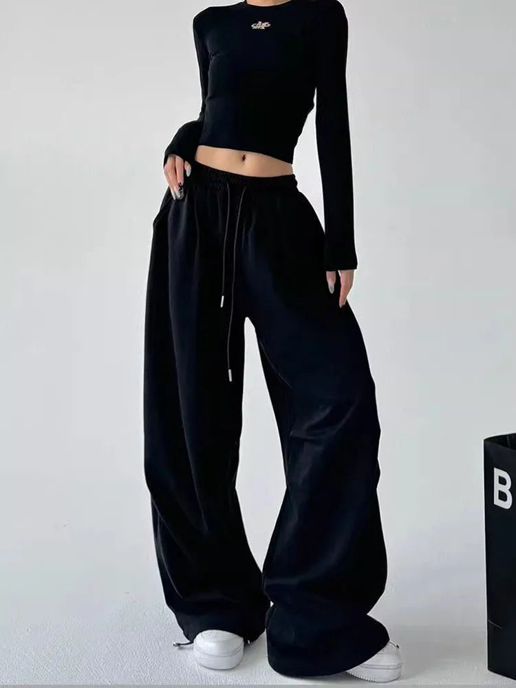 Harajuku Wide Leg Sweatpants Women Streetwear Baggy