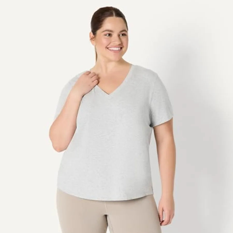 Women's Soft Cotton Modal Blend Relaxed Fit Yoga Tee