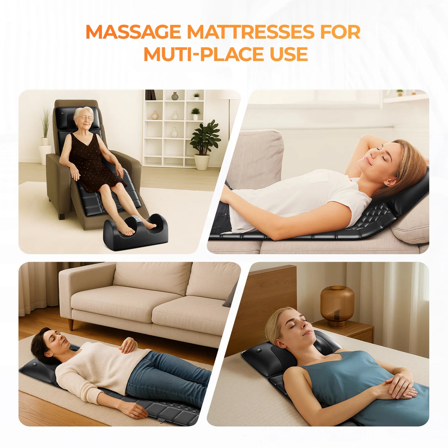 HIMOUTA Shiatsu Full Body Massage Mat With Heat And Vibration