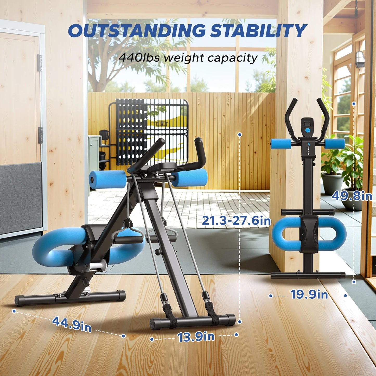 MERACH Ab Machine Adjustable Trainer Foldable Abdominal Workout System