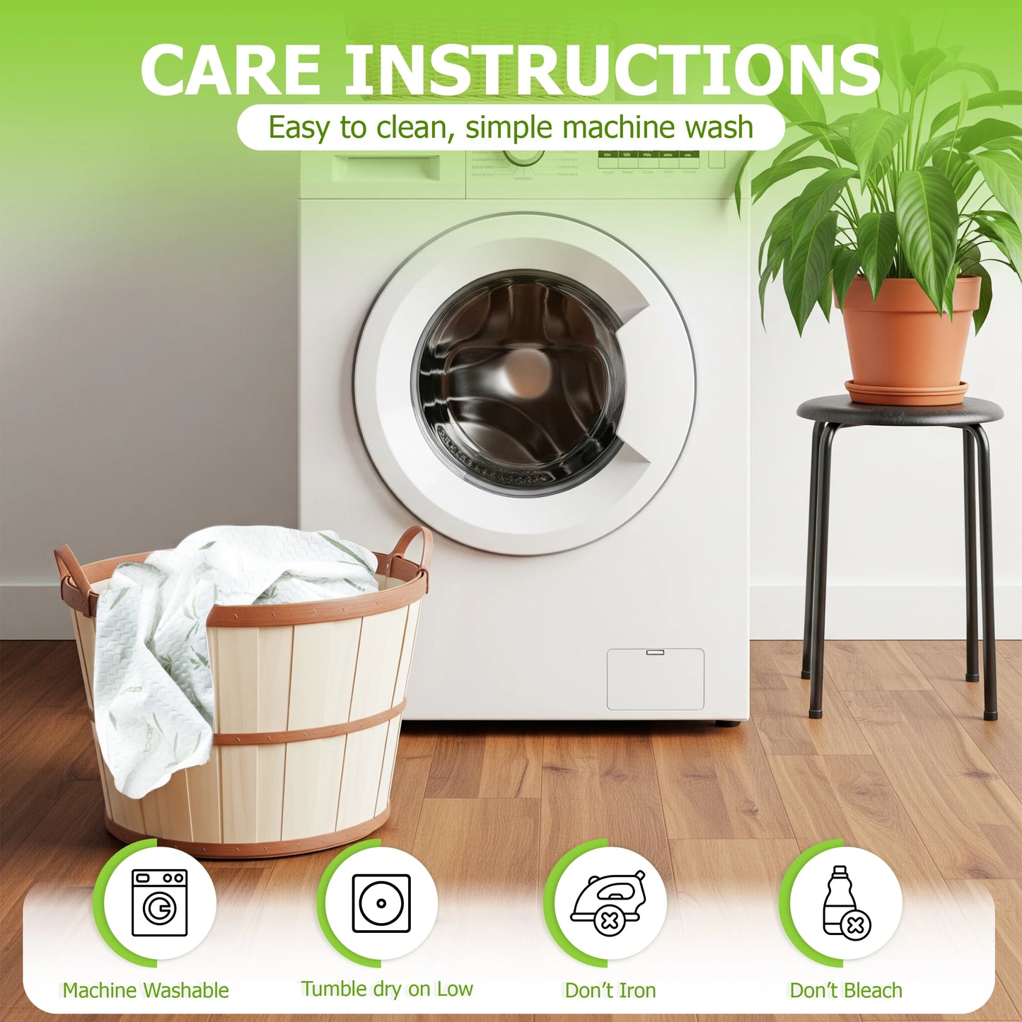 LDC Lux Decor Collection Mattress Protector Bamboo Rayon Waterproof Fitted