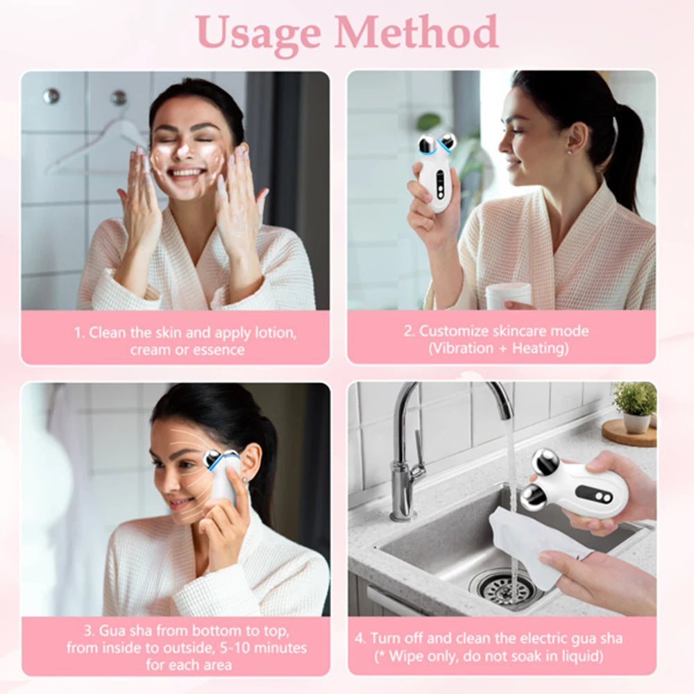 Microcurrent Facial Device For Anti Aging And Wrinkle Reduction
