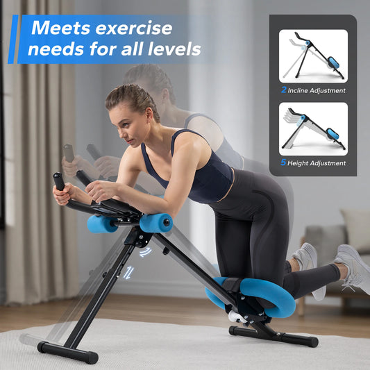MERACH Ab Machine Adjustable Trainer Foldable Abdominal Workout System