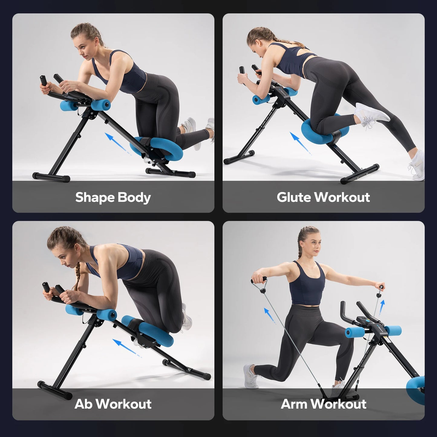 MERACH Ab Machine Adjustable Trainer Foldable Abdominal Workout System