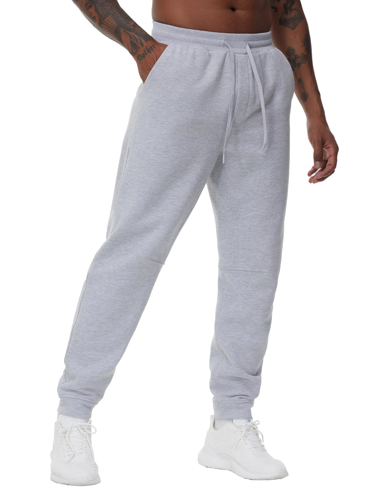 THE GYM PEOPLE Men's Fleece Tapered Jogger Sweatpants With Pockets