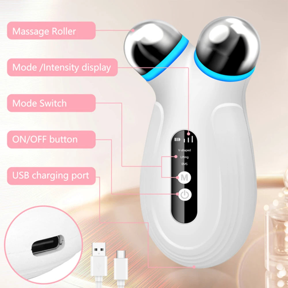 Microcurrent Facial Device For Anti Aging And Wrinkle Reduction