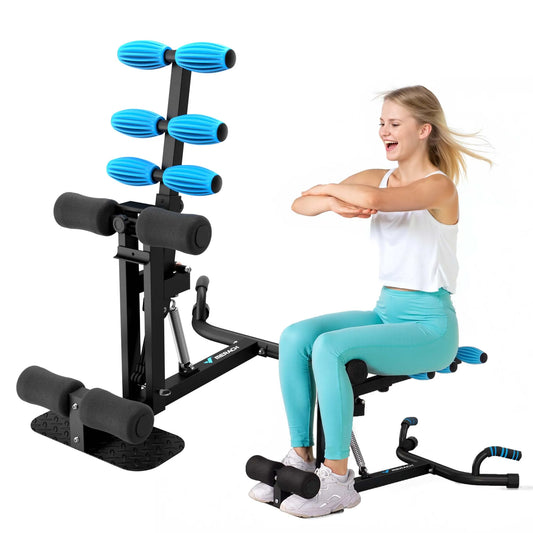MERACH Deep Squat Machine Adjustable Glutes Trainer for Legs Core