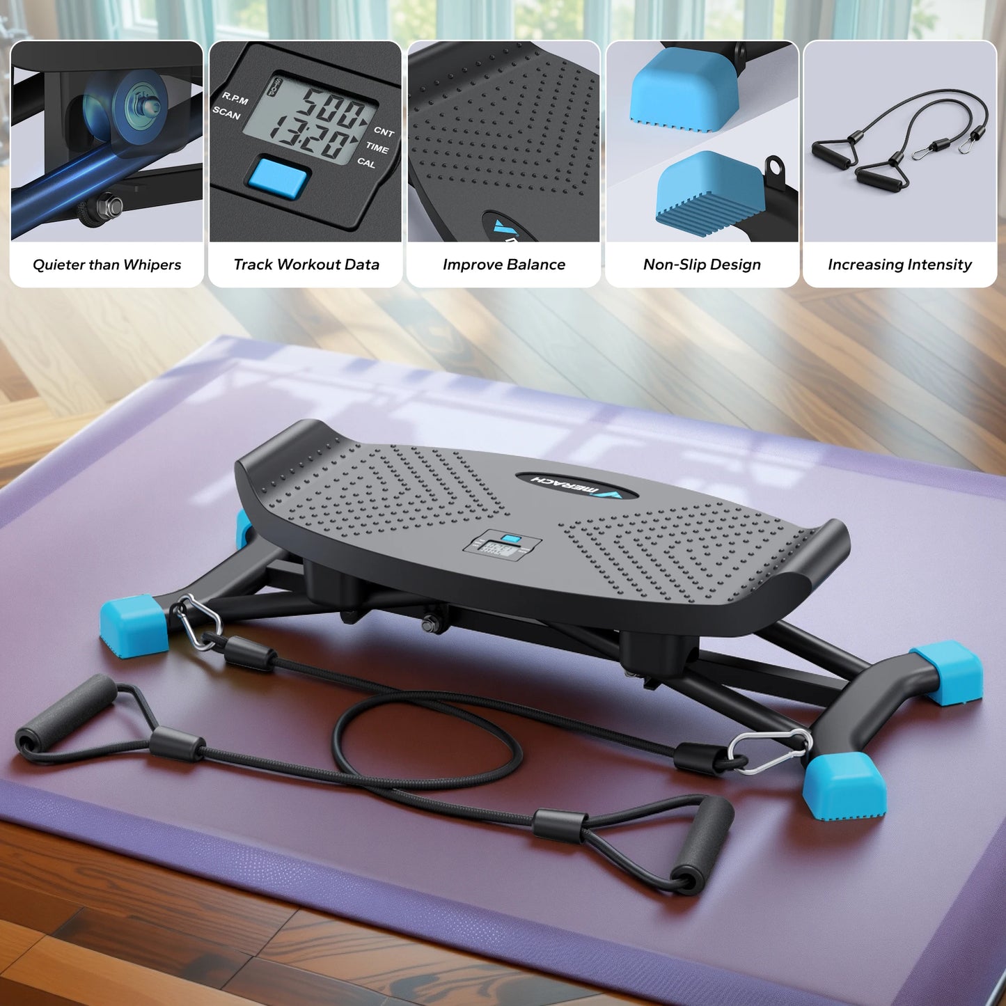 MERACH Ski Machine Simulated Ski Training for Full-Body Cardio Fitness