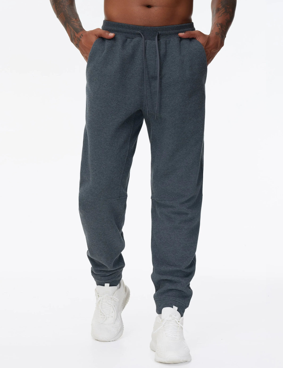 THE GYM PEOPLE Men's Fleece Tapered Jogger Sweatpants With Pockets