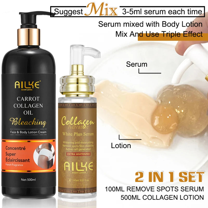 AILKE Skin Whitening Serum for Face and Body Moisturizing Gel