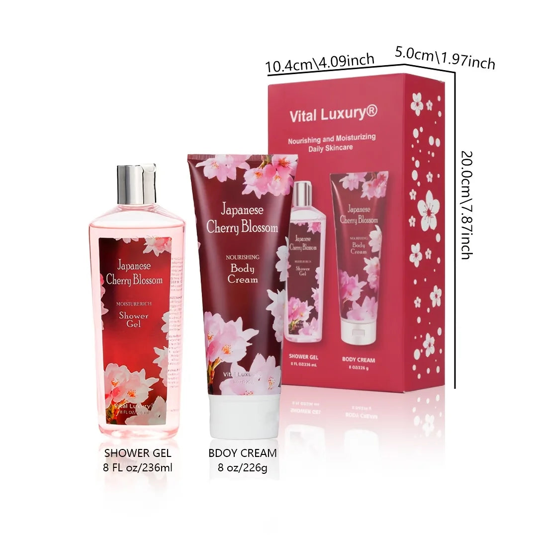 VITAL LUXURY Japanese Cherry Blossom Bath and Body Care Set