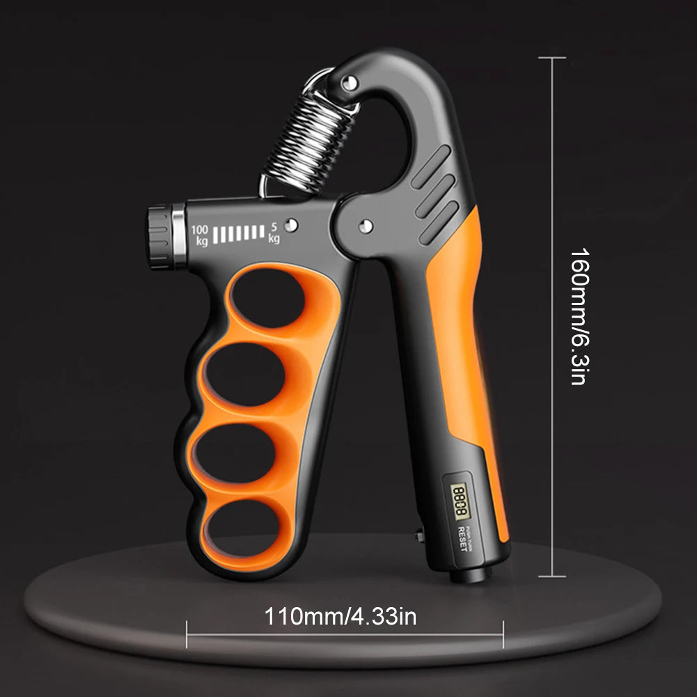 Ergonomic Adjustable Resistance Hand Grip Strengthener With Counter