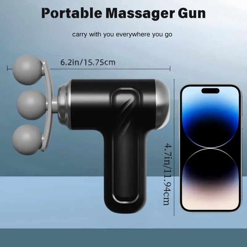 Triple Mini Fascia Gun With 6 Modes For Body Relaxation
