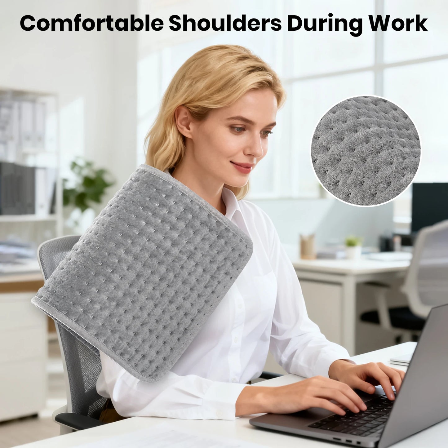 Electric Heating Pad With Nine Level Temperature Control For Neck