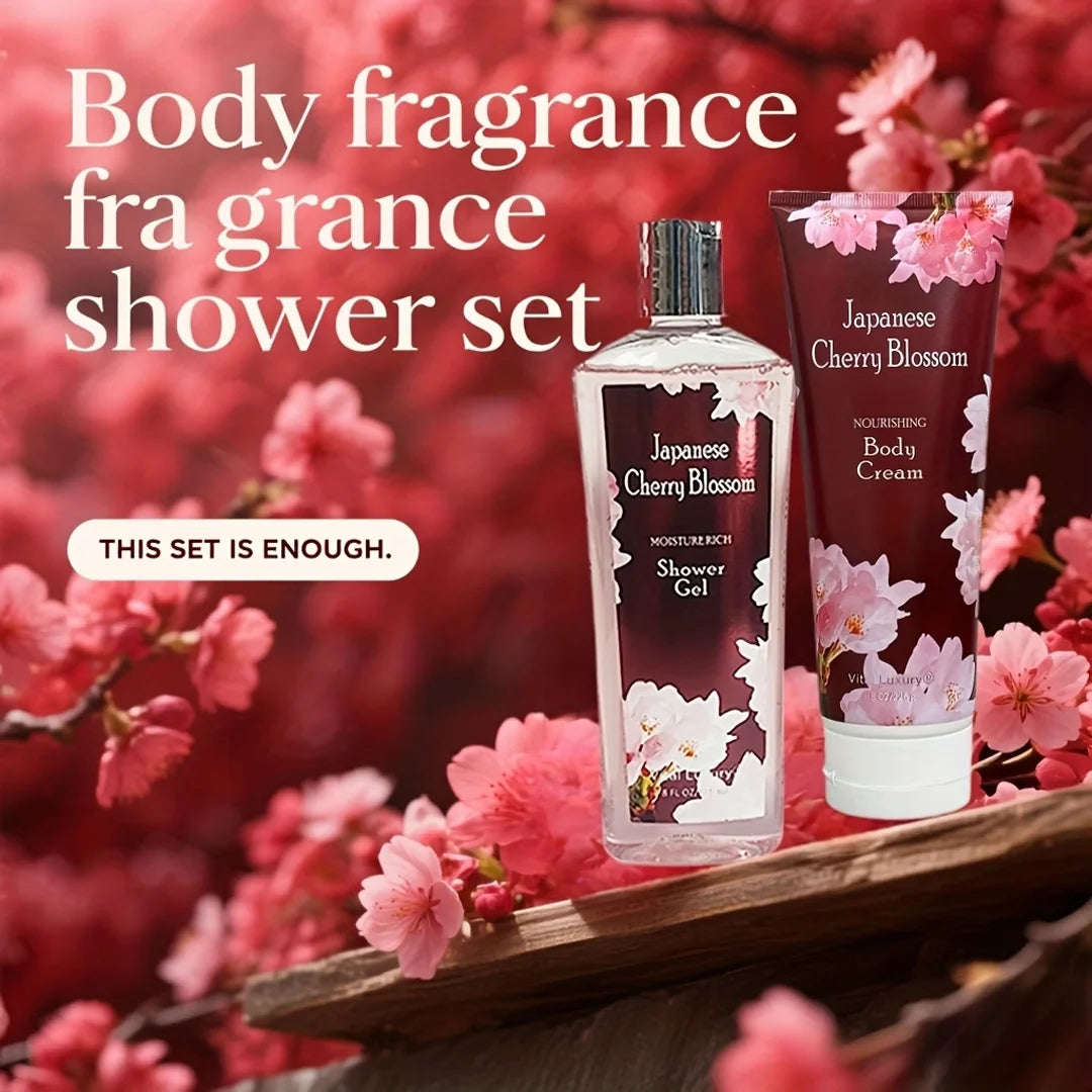 VITAL LUXURY Japanese Cherry Blossom Bath and Body Care Set