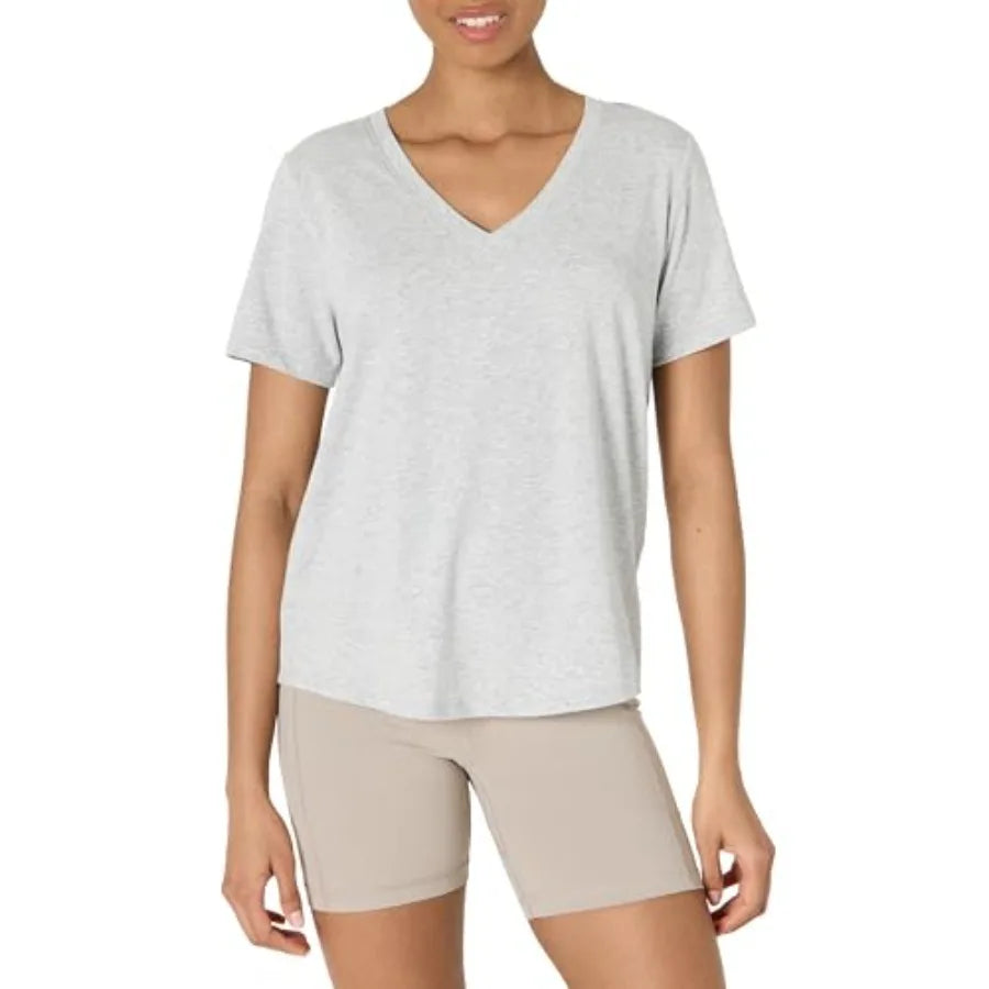 Women's Soft Cotton Modal Blend Relaxed Fit Yoga Tee