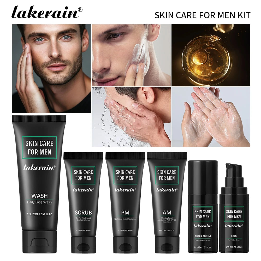 Ibcccndc Lakerain Men Skin Care Kit Oil Control Hydrate