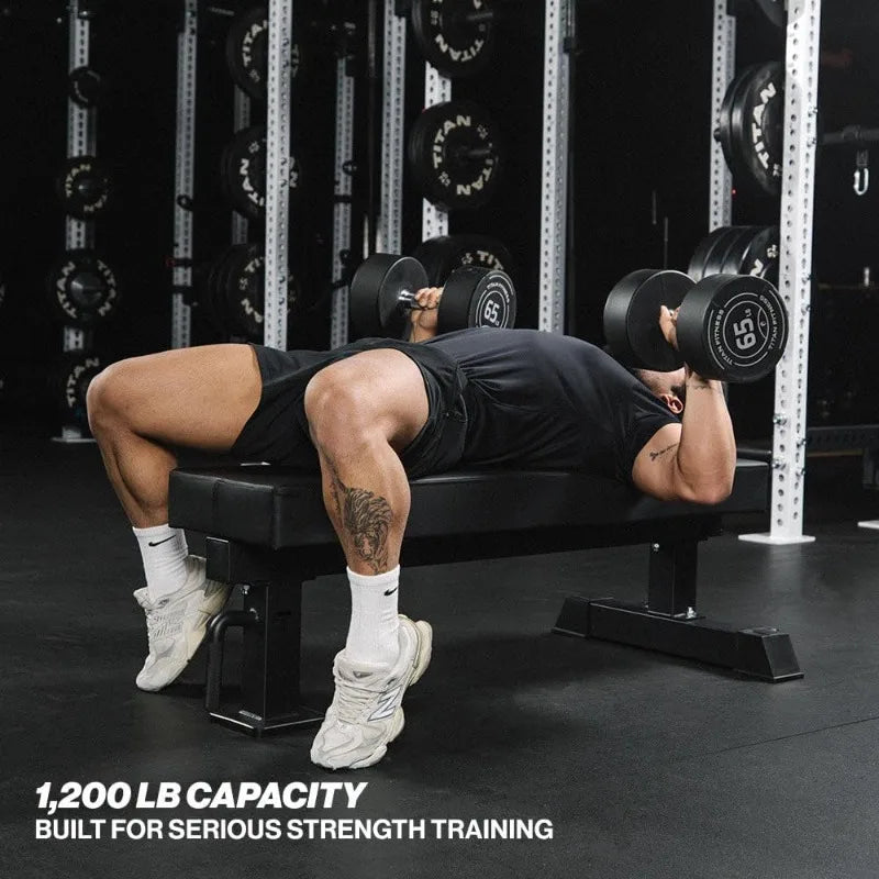 Series Single Post Flat Bench 1200 LB Rated Gym Competition