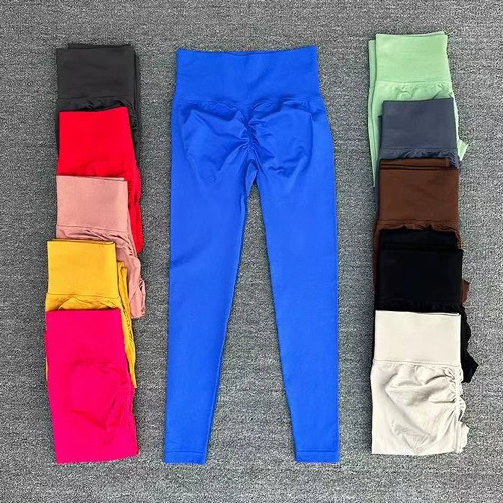 Seamless High Waist Yoga Pants For Gym Running Quick Dry