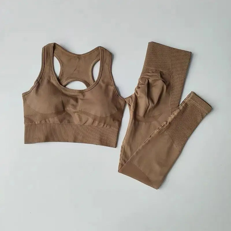 Women 2 Piece Yoga Sports Bra Leggings Set Breathable