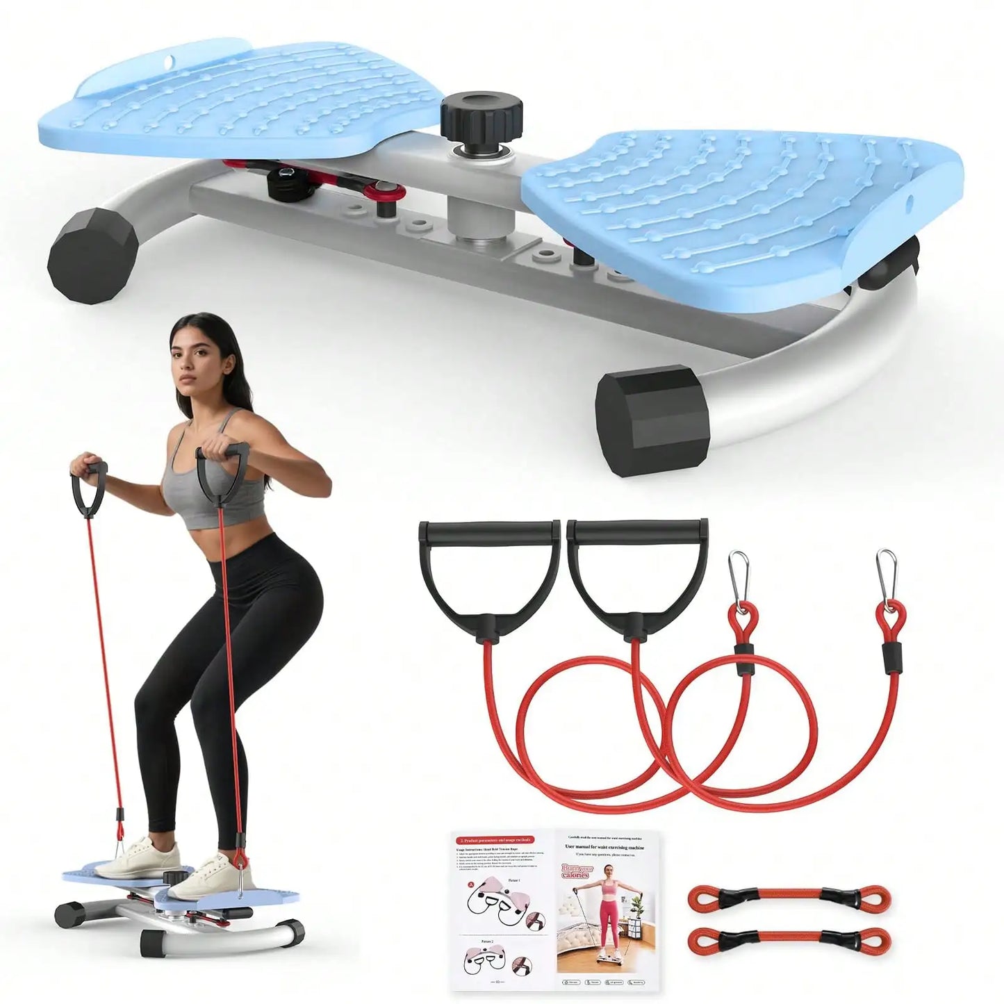 Multifunctional Twist Disc Board With Resistance Bands For Fitness