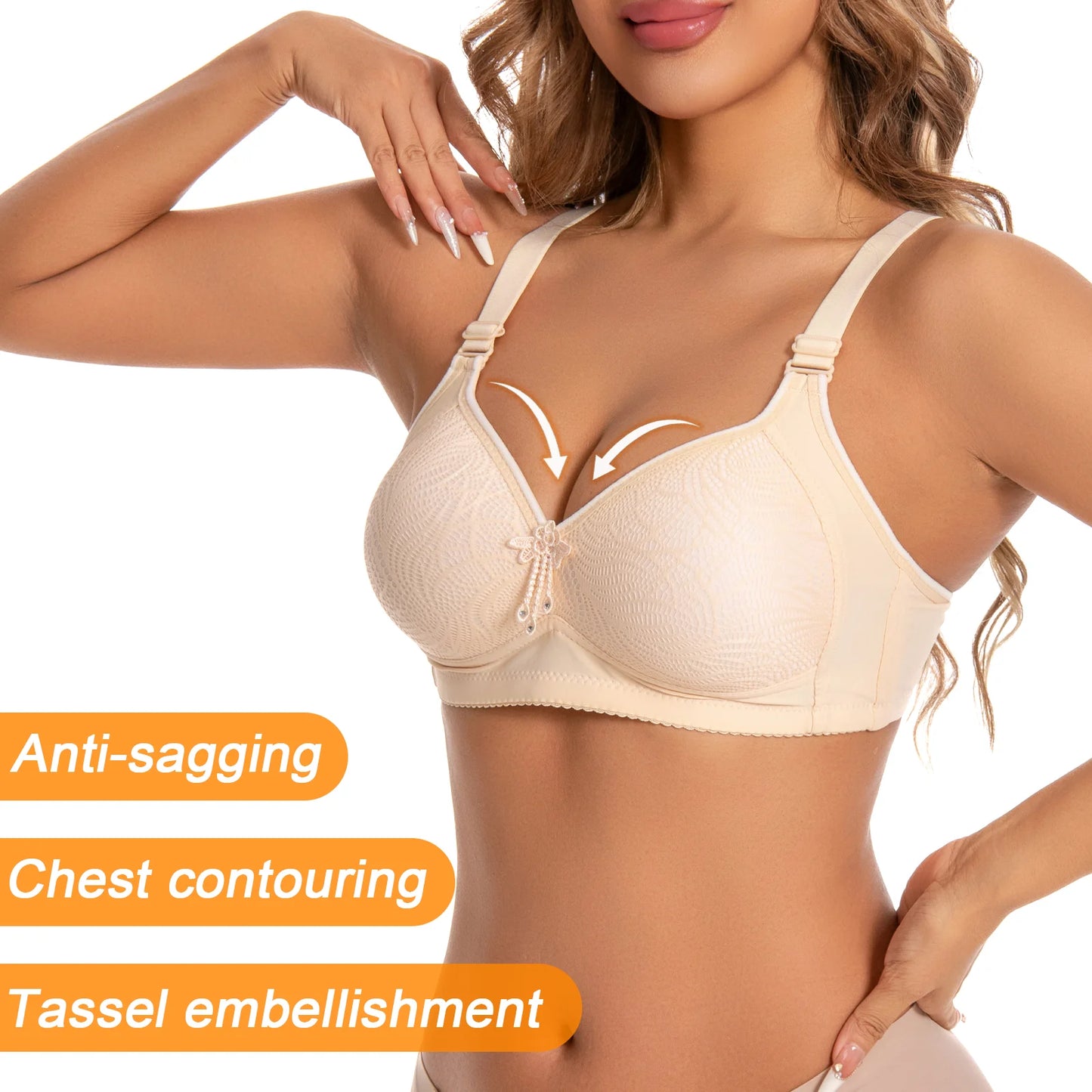 Set Of 6 Women Lace Padded No Wire T Shirt Bras Adjustable Straps