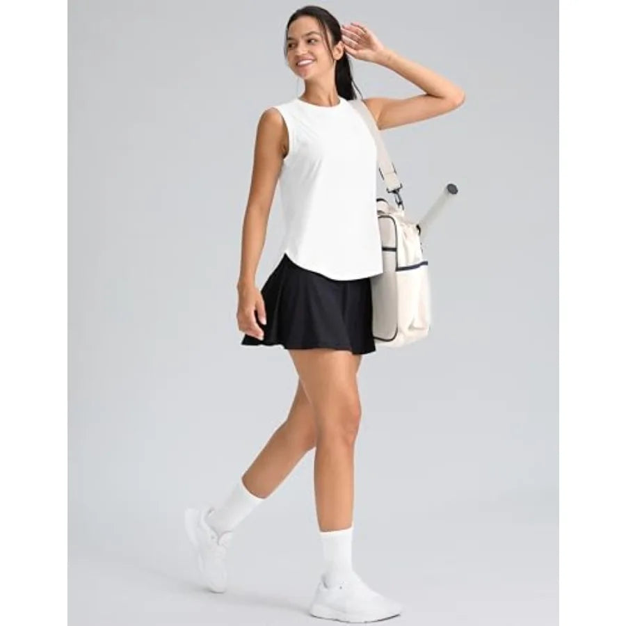 Womens Sleeveless Workout Tank Tops Breathable Bamboo Fiber