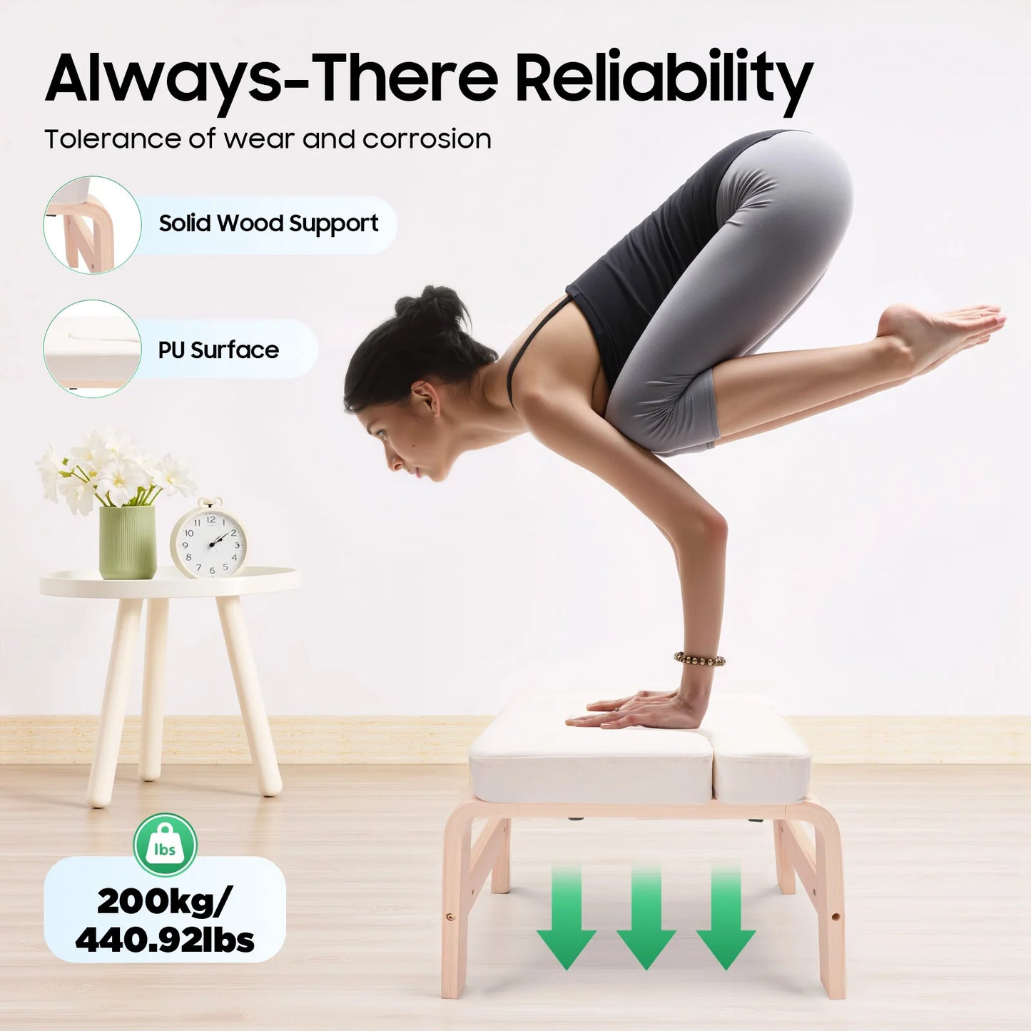 Yoga Headstand Bench Inversion Stool 440lbs Capacity