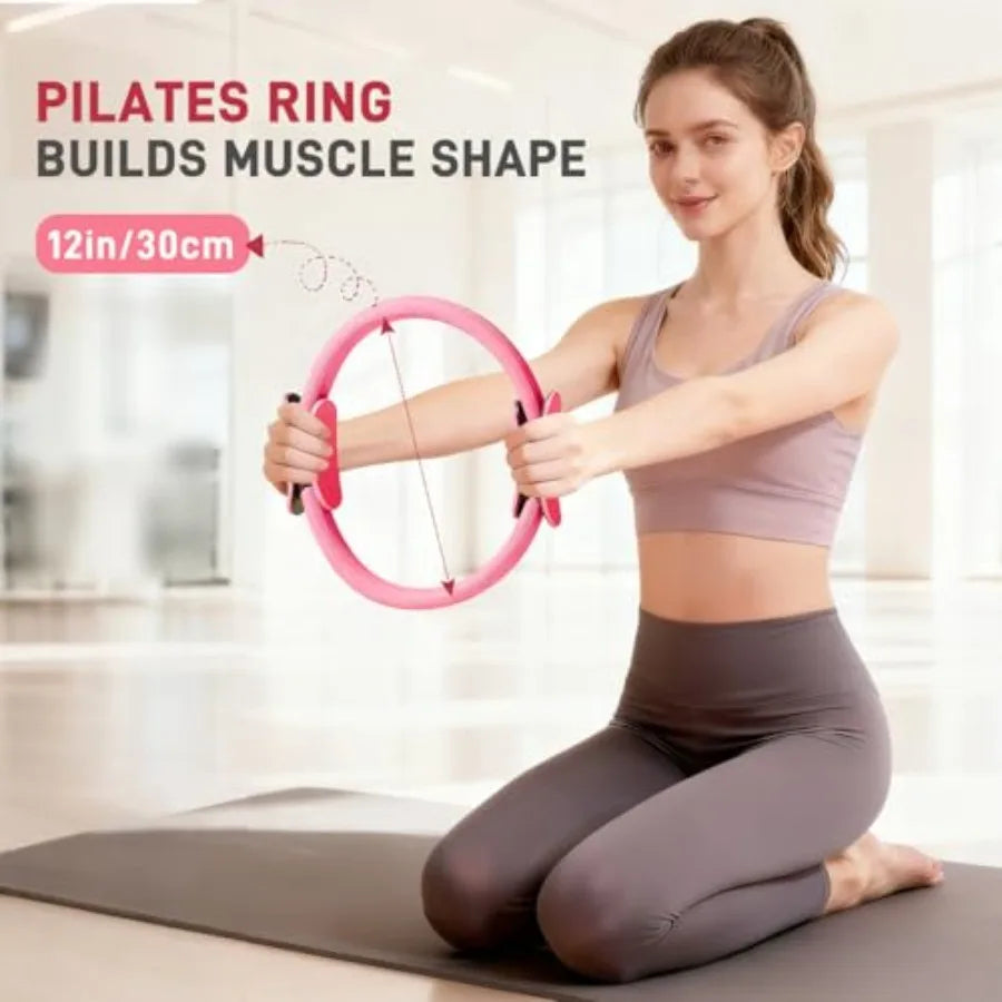 Yao Hui Huang Pilates Ring Set 15 Piece Home Kit With Ankle Weights