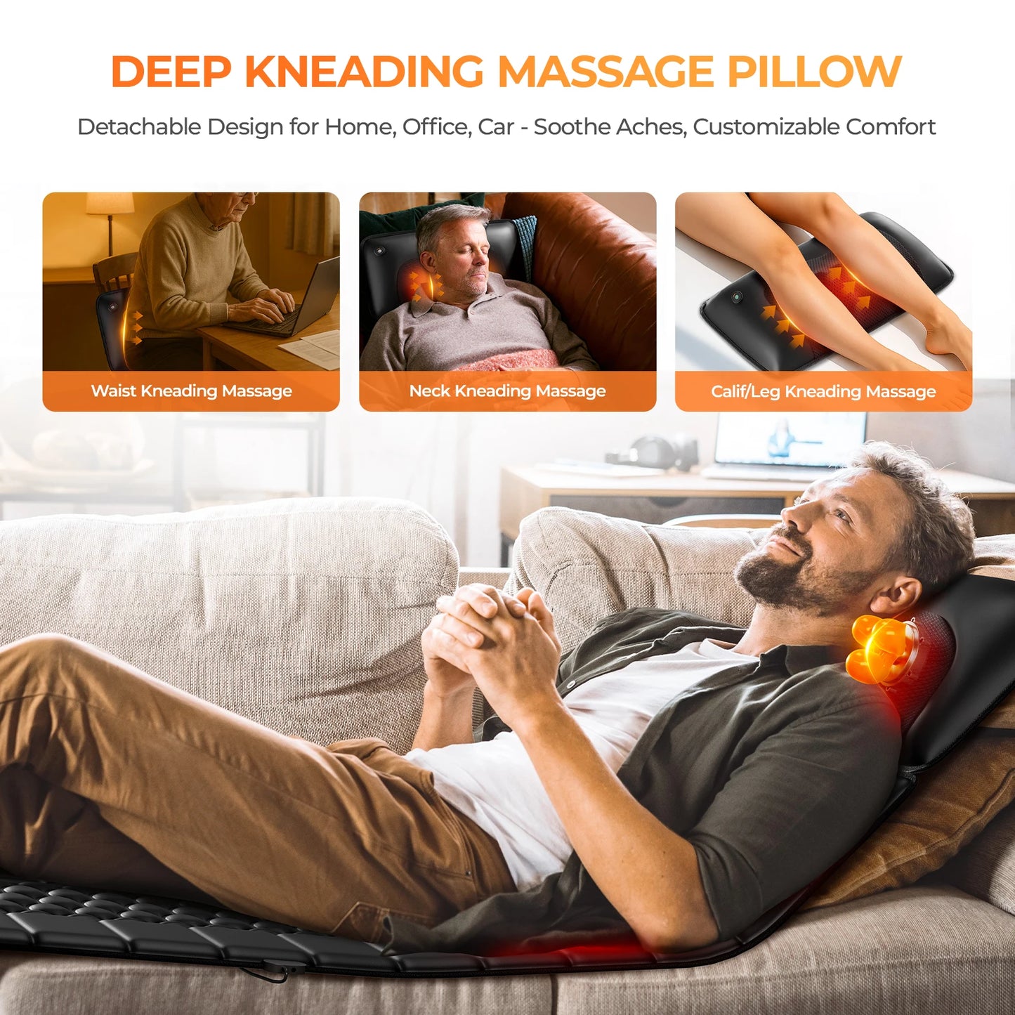 HIMOUTA Shiatsu Full Body Massage Mat With Heat And Vibration