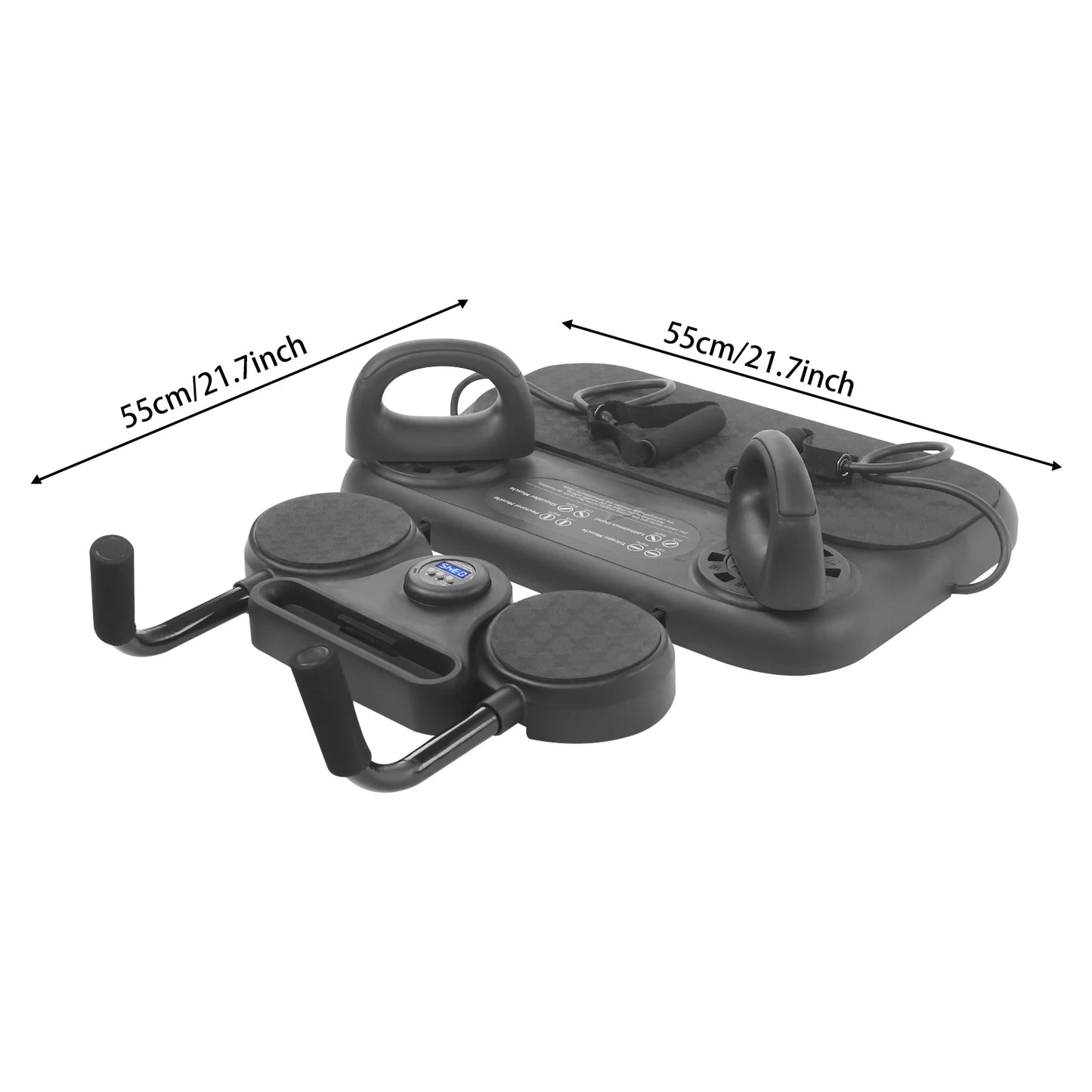 Pilates Board Multifunctional Abdominal Reformer Portable Home Gym with Timer