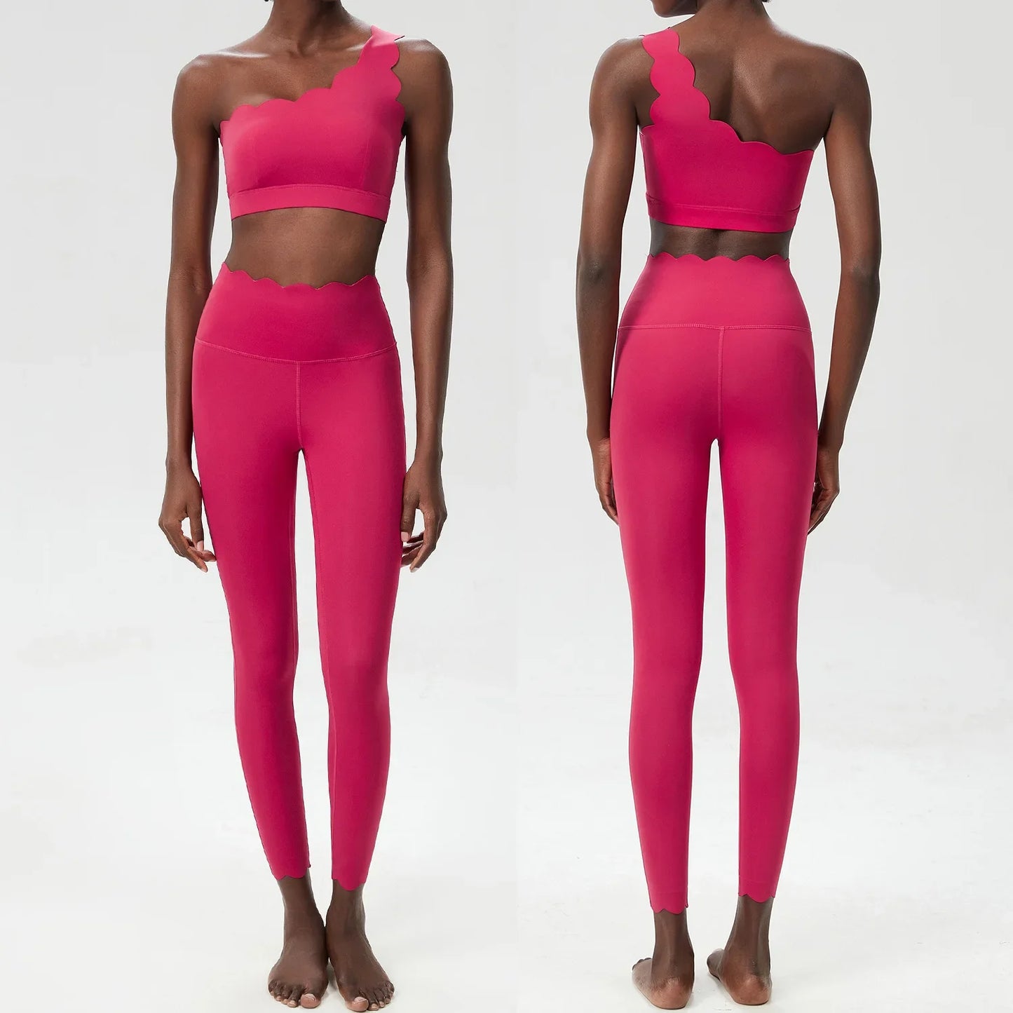 Women Two Piece Fitness Yoga Set Quick Dry Breathable Sportswear