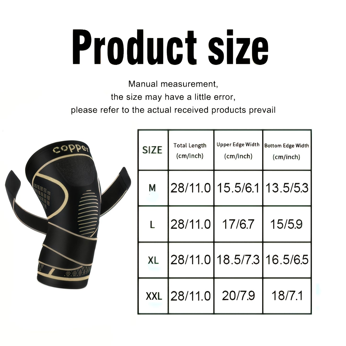 Knee Sleeves With Two Straps For Sports And Fitness