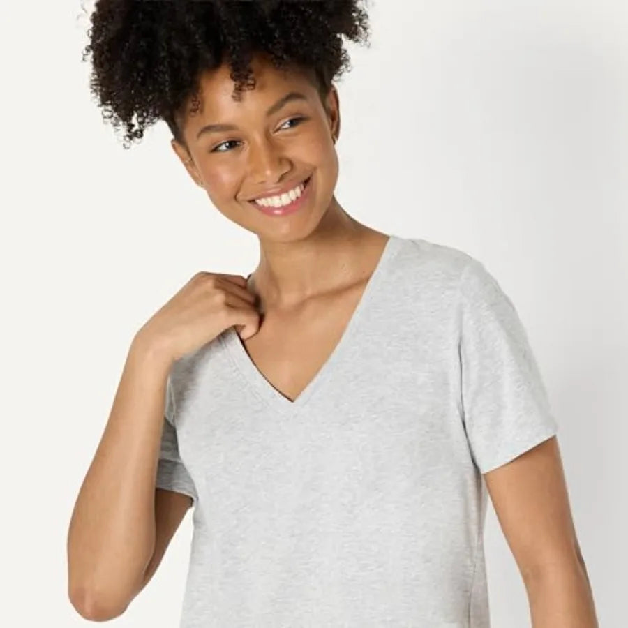 Women's Soft Cotton Modal Blend Relaxed Fit Yoga Tee