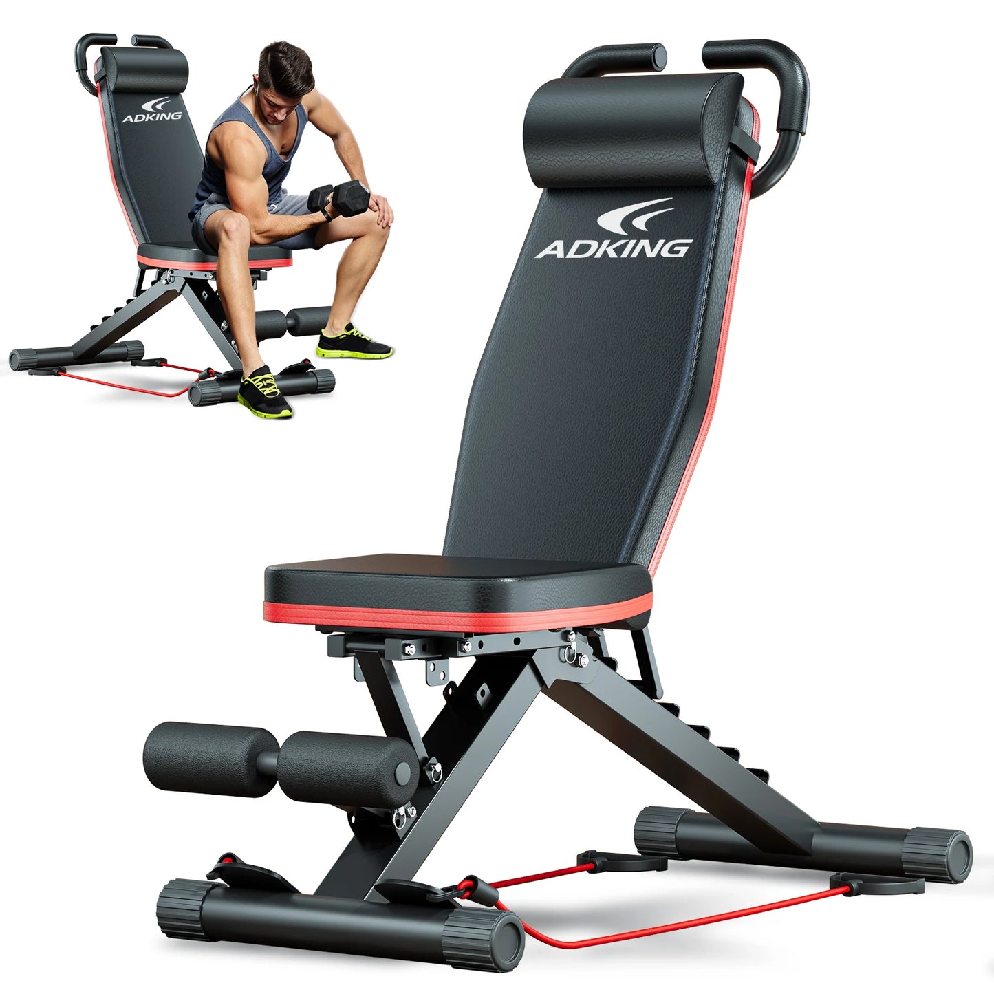 Foldable 14In1 Weight Bench 1000 Lb Capacity For Full Body