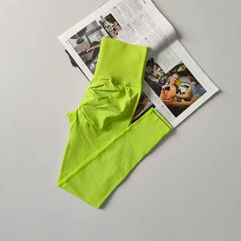 Seamless High Waist Yoga Pants For Gym Running Quick Dry