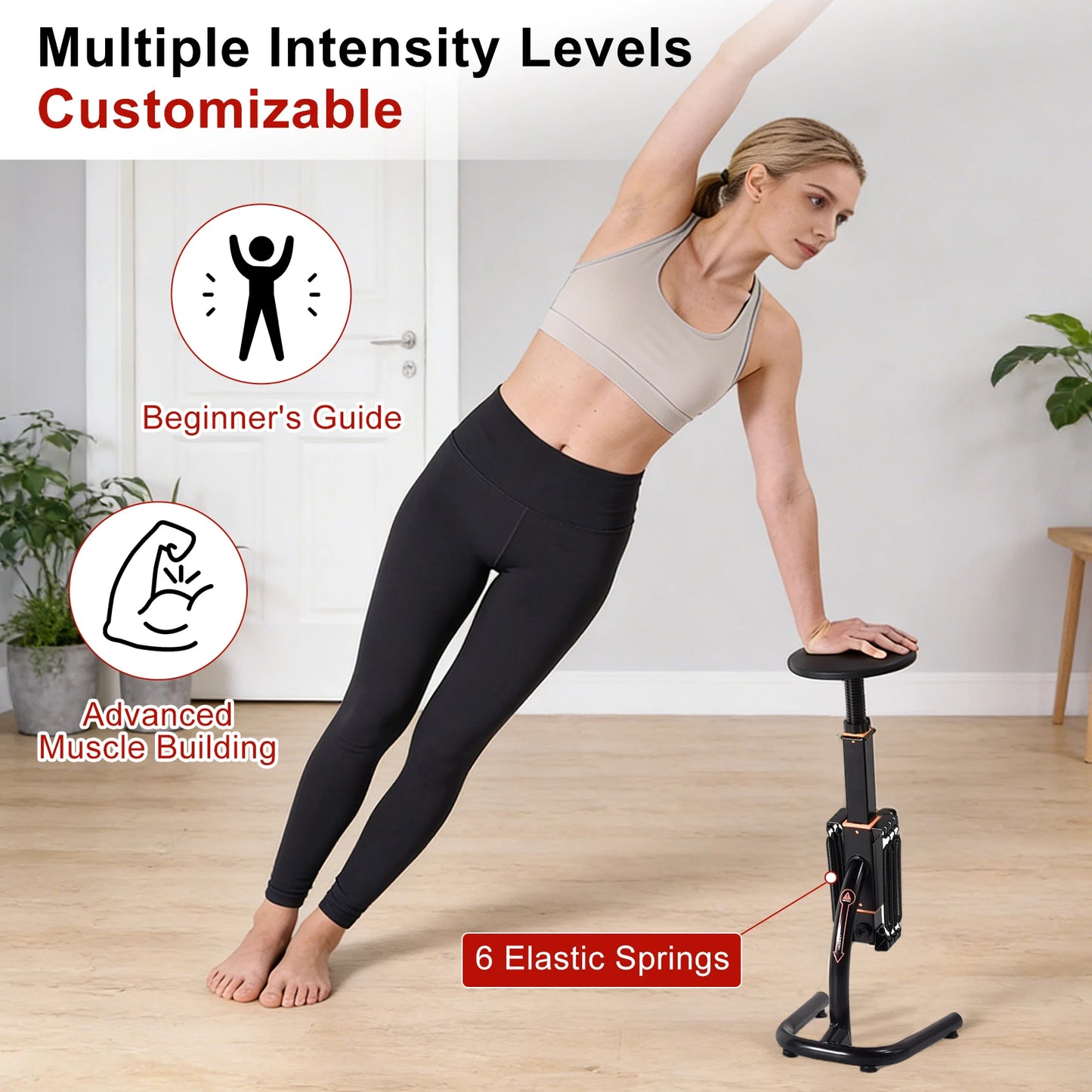 Height Adjustable Squat Machine And Glute Trainer For Home Gym