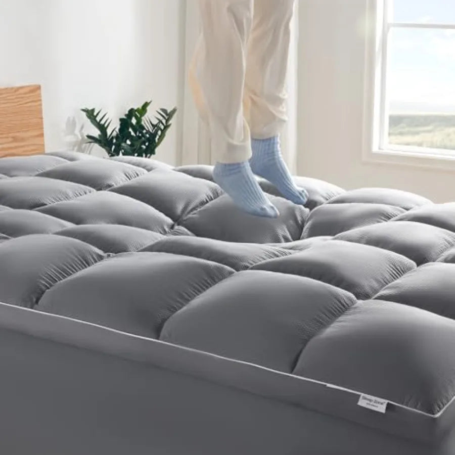 Waterproof Fitted Mattress Topper 100 Percent Polyester Deep Pockets