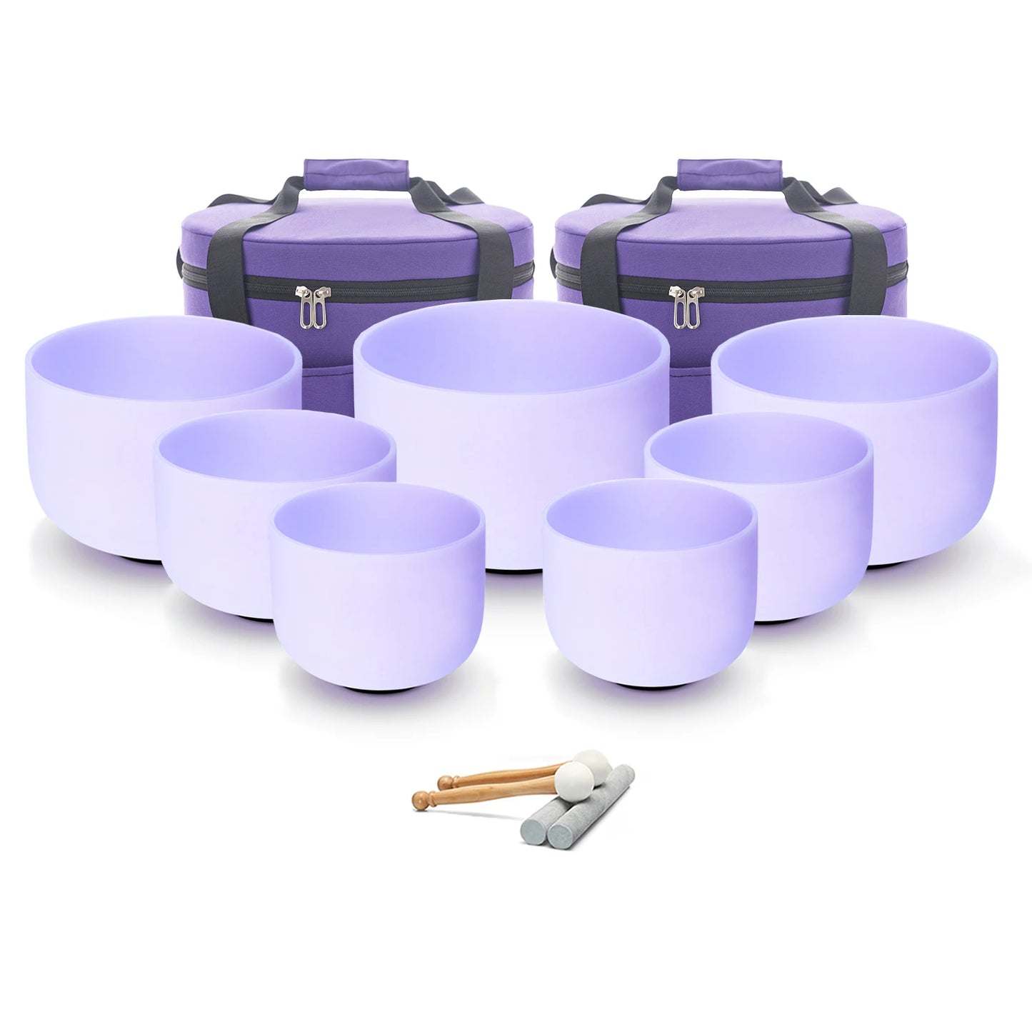 Hye-eun Drum Pad Quartz Crystal Singing Bowl Chakra Set