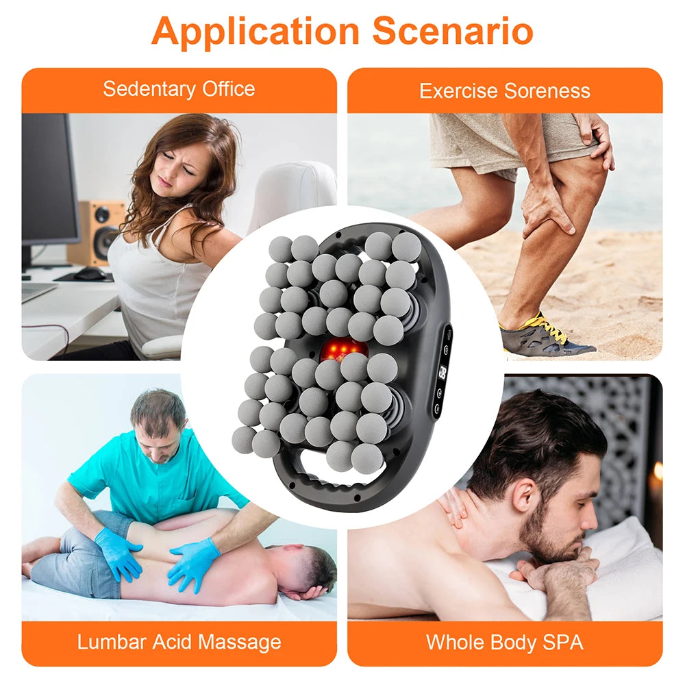 Iebilif Red Light Wireless Massage Gun For Deep Tissue Relief