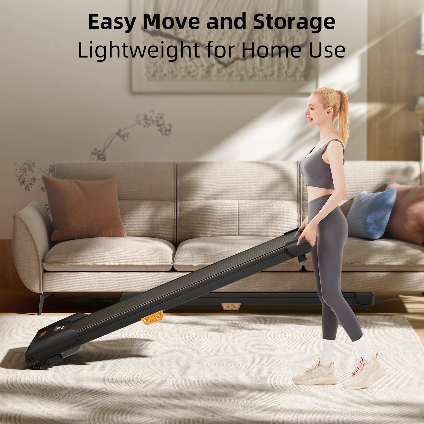 Under Desk Treadmill Incline Walking Pad Portable Home Use