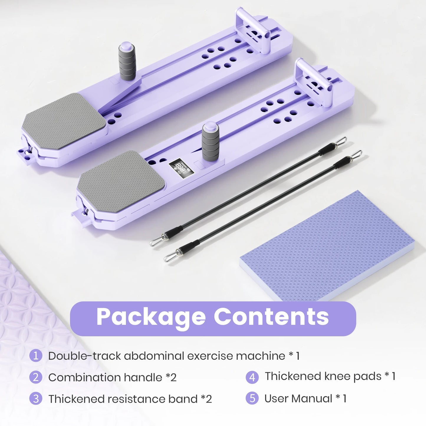 Portable Pilates Board With Ski Balance And Reps Timer
