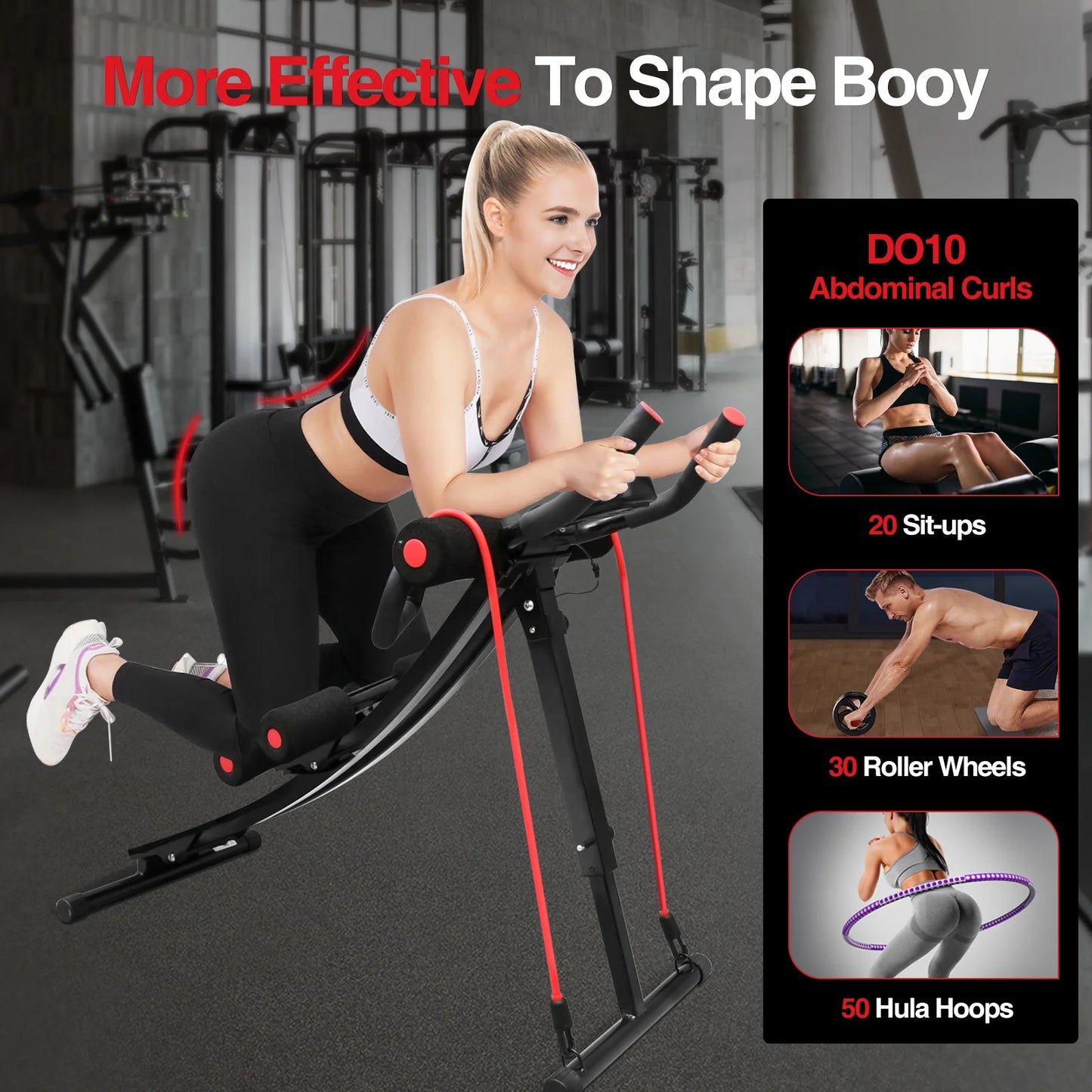 Foldable Ab Machine for Home Gym Core and Abdominal Trainer